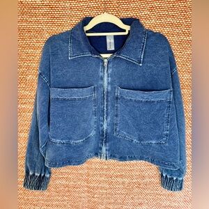 Faux Denim Jacket